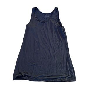 BEYOND YOGA Display at Back Tank Top Grey Stripe Sleek Workout Exercise Sz Small